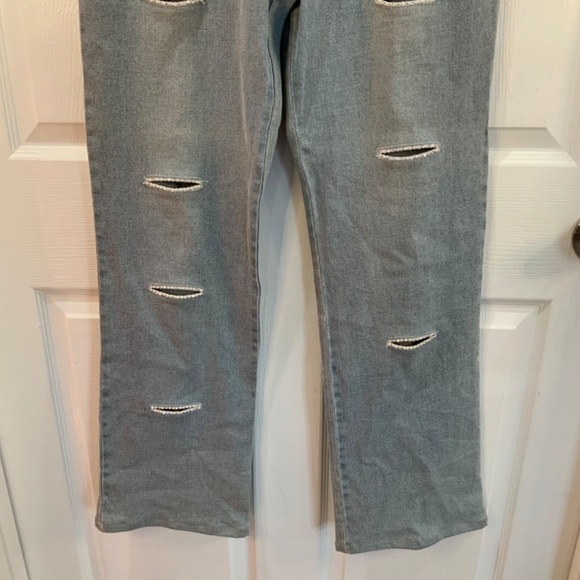 LANA ERICA RHINESTONE CUT OUT JEANS SIZE 10 - Picture 5 of 13